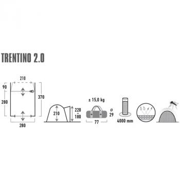 High Peak Busvorzelt Trentino 2.0 (grau/limette)